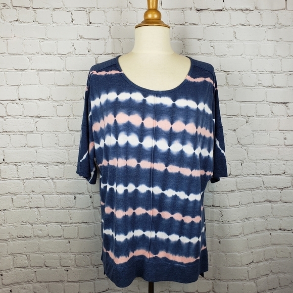 Green Tea Tie Dye Hi Low Hem T Shirt M - Picture 2 of 8